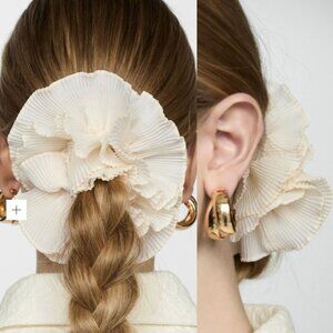 Mango Cream Large Flower Scrunchie